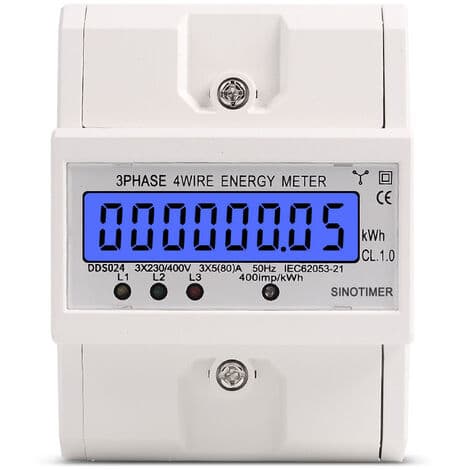 DDS024 5-100A 380V 50Hz Enfaset AC Amperemeter med LCD-display