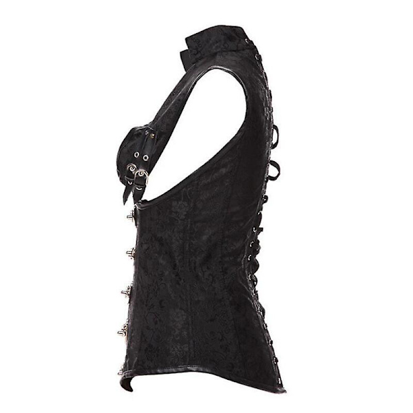 Sexy Corselets Spiral Steel Boned Punk Retro Underbust Steampunk Bustier Korsetti Naisille Gootti Vaatteet Plus Size Korsett Red-A M