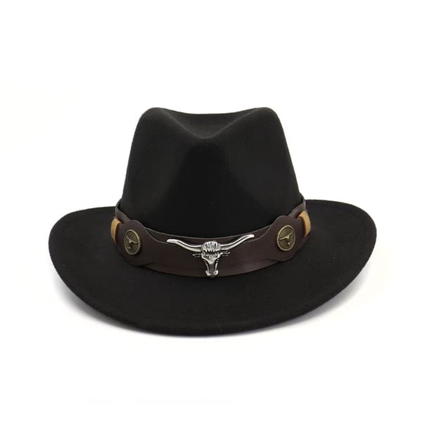 Cowboyhat til kvinder i kaffe farve, western hat, jazz hat