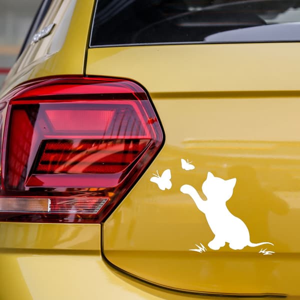 4 stk. Hvalpekat Reflekterende Ridser Kropssticker