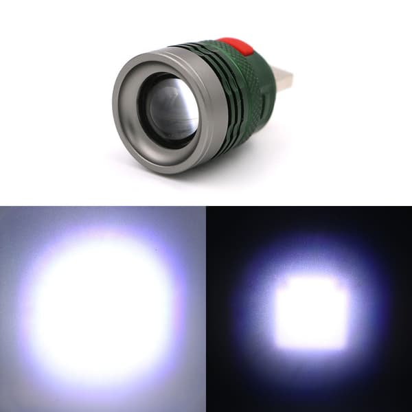 LED-belysning USB-huvud mini fylllampa aluminiumlegering stark