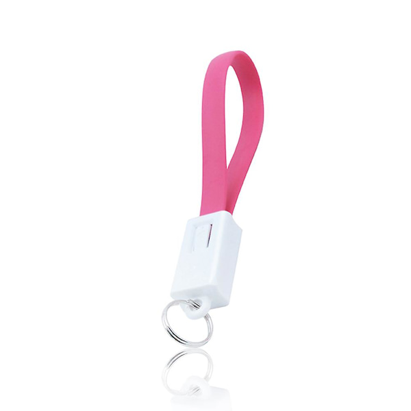 Micro USB-kabel med nøglering til data synkronisering og opladning, understøtter hurtig opladning til Android-telefoner