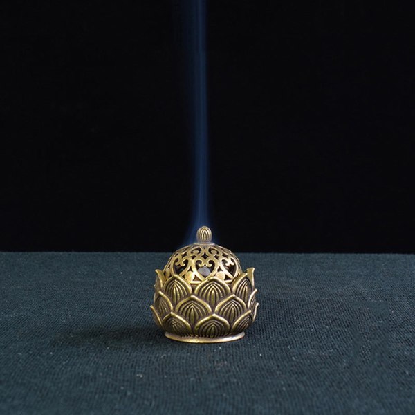 3 X Dekorativ rökelsebrännare Hantverk Koppar Lotus Art Bit Rökelsehållare Heminredning