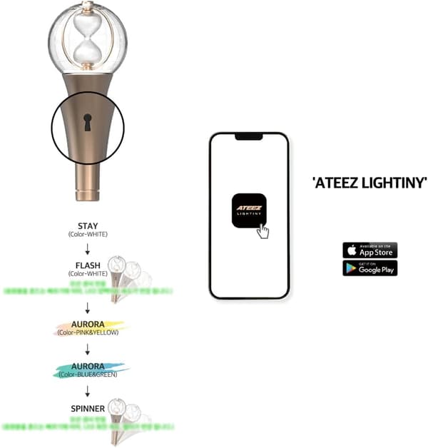 Ateez Lyspinner Offisiell Versjon 2 Assist Stick