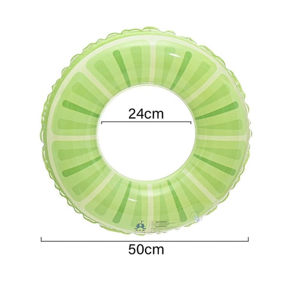 Uppblåsbar Badring, Hållbar Vattenmelonformad Sommarpool Strandfest Badring, Vattenkul Sommarstrand Badring För Barn Vuxen Green Lemon Swim Ring 80cm