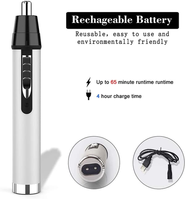 4-i-1 USB-oppladbart elektrisk nesetrimmer og øretrimmer,