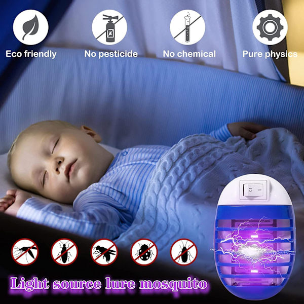 1 stk. Bug Zapper Innendørs, Fluefanger, Fluefanger med UV