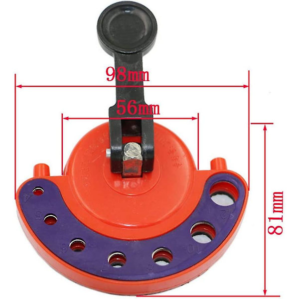 4-12mm Justerbart Huldiameter Sav Klinge Guide Glas Bor Bit Guide Glas Keramiske Fliser Hul Åbning Locator Til Boring Glas, Keramiske Fliser, Marmor.