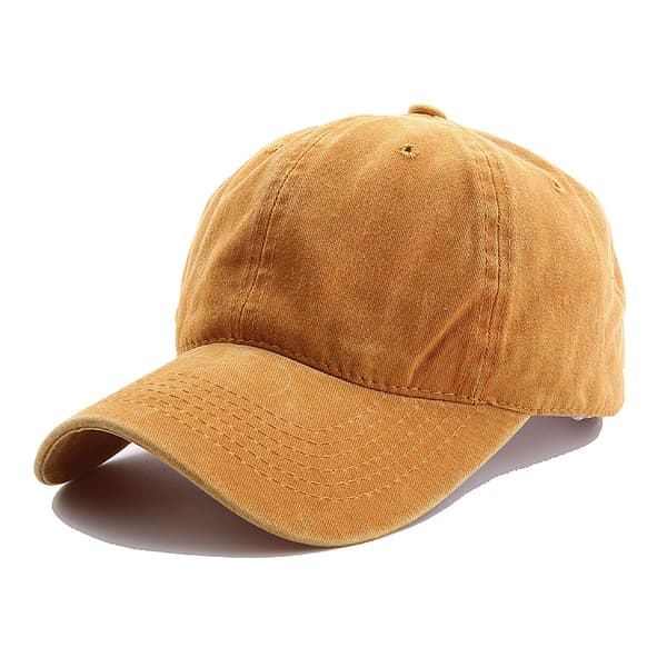 Vasket baseballkasket, vintage plain dad cap til mænd/kvinder