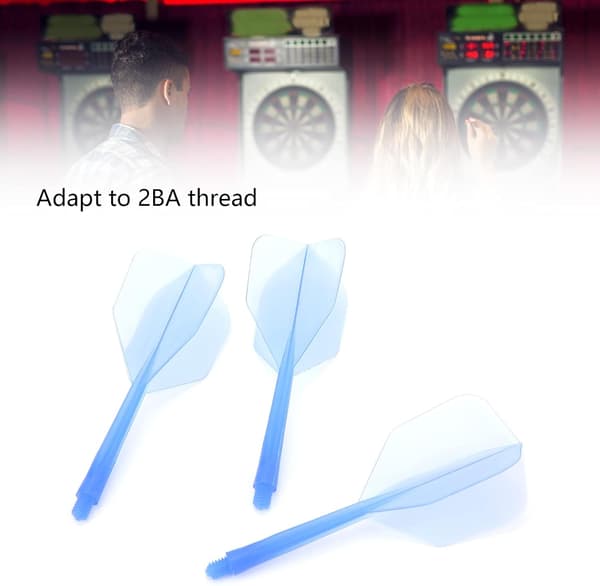 3 stk. Dart Skaft og Fjer, Standard Trådform Dart Skaft