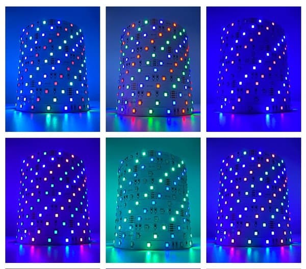 LED-remsa färgglad flexibel ljuslist lågspänning skylt 12V (infraröd controller + 20 meter set)