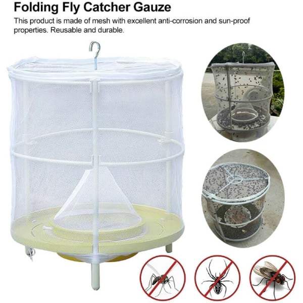 Den effektiva fällan av utomhusflugfångarburnätet är flugor och myggor