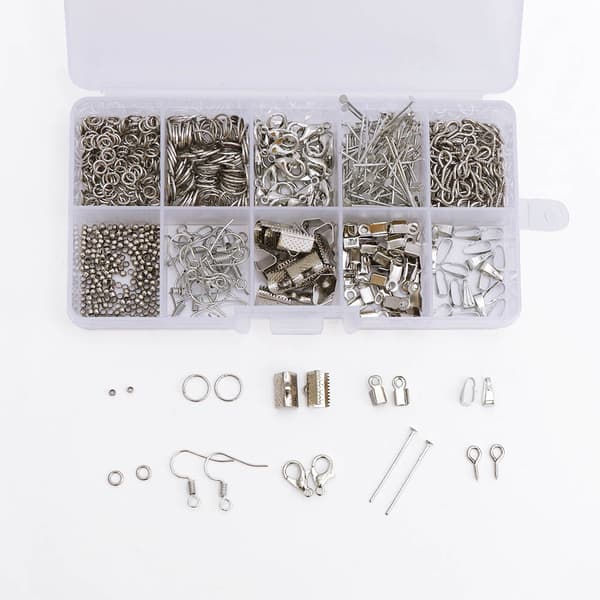 DIY Øredobber Tilbehør Øredobb Materiale Perler Materialpakke Håndlagde Smykker Tilbehør -Sølv