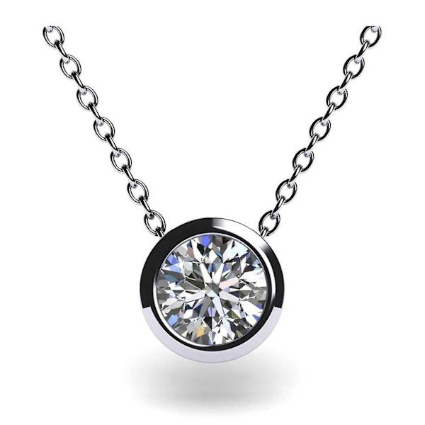 Kvinne Mote Ultra Flash Mikro Inlagt Zirkon Geometrisk Zirkon Rund Formet Hengesmykke