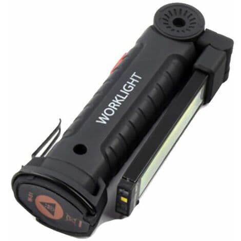 Oppladbar lampe, multifunksjonslampe, multifunksjonslommelykt med magnet, COB arbeidslampe, USB sammenleggbar lading, ut