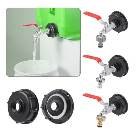 For IBC-adapter Slangekobling 1-PLAST 1-Plast 1-Plastic