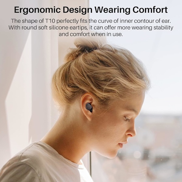 1 stk Bluetooth Ørepropper Ægte Trådløse Stereo Høretelefoner