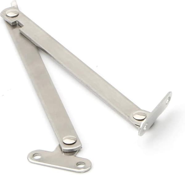Möbelskåp Rostfritt Stål Roterbart Vikbart Lock Stöd Gångjärn Silverton, 4-pack - q36