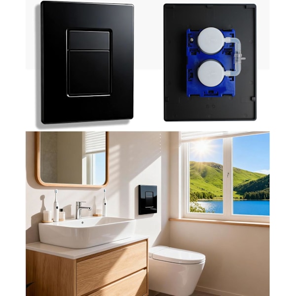 Modern vägghängd toalettcisternpanel med ABS-komponent, cisternskyddspanel, modern design