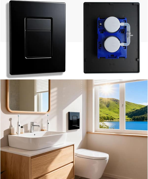 Moderne væghængt toiletcisternepanel med ABS-komponent, cisternedækpanel, moderne design