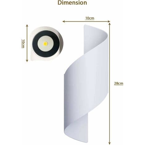 LED-ulkoseinävalaisin 10W Vedenpitävä IP65 Ulkoseinävalaisin lämmin valkoinen