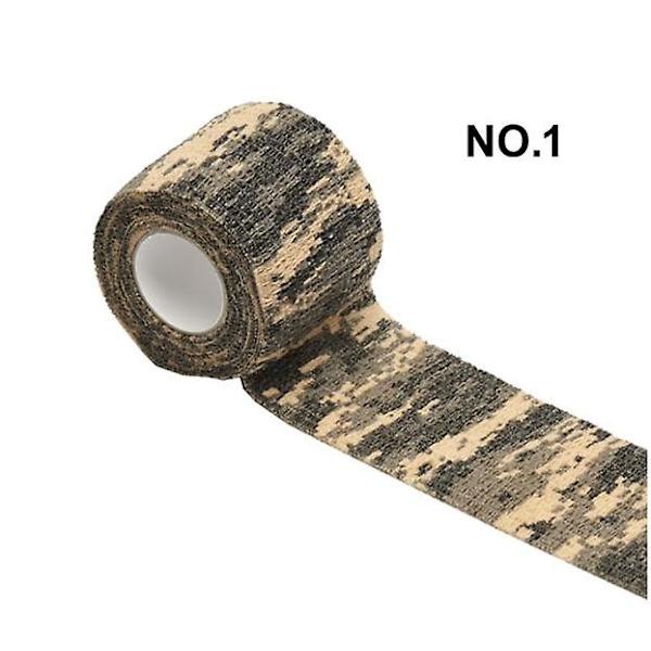 Udendørs camouflage bandage (NR.1-Sort Camouflage 10cm*4.5m 10stk),