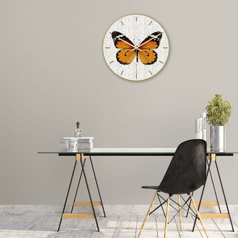 Kreativ Stenmönster Akryl Väggklocka Vardagsrumsdekoration (30*30CM)