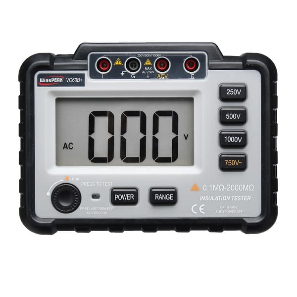 Vc60b+ Digital Isolationsmodstandstester Megger Megohm Meter LCD-display