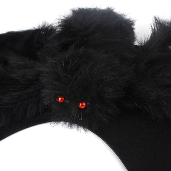 Sort (M) Halloween Edderkoppekostume til Hund Kat, Halloween