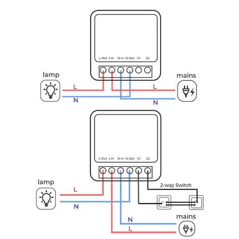 Smart switch WiFi switch, mobiltelefon synkronisering Alexa smart og traditionel switch dobbelt kontrol