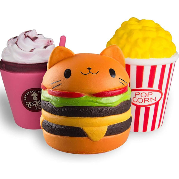 Squishy Leksaker Söta Mjuka Squishy Simulerings Hamburger Kaffe