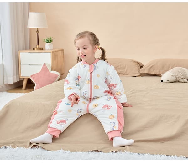 Vintersovepose til baby med ben, tyk sovepose til tumlinger
