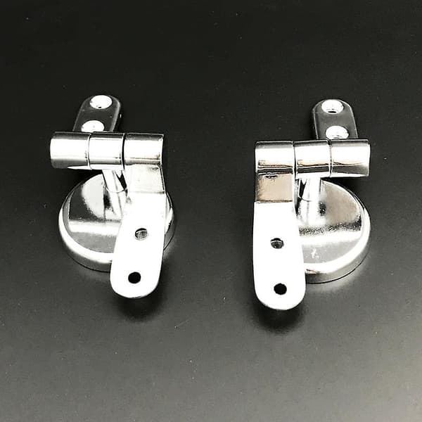 Sett med 2 erstatningshengsler for toalettsete med sinklegeringsfester (3,5*3*4CM)
