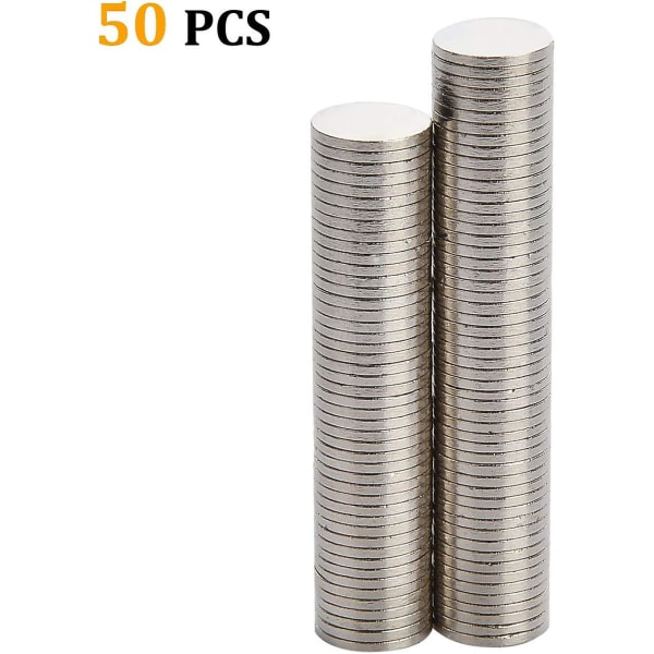 50 kpl Vahvoja Neodyymimagneetteja N42 8 x 1 mm Pyöreitä Levyjä Supermagneetteja