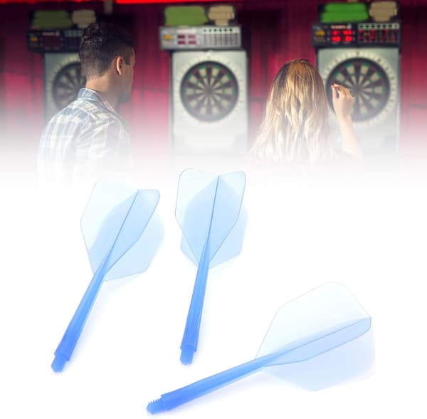 3 stk. Dart Skaft og Fjer, Standard Trådform Dart Skaft