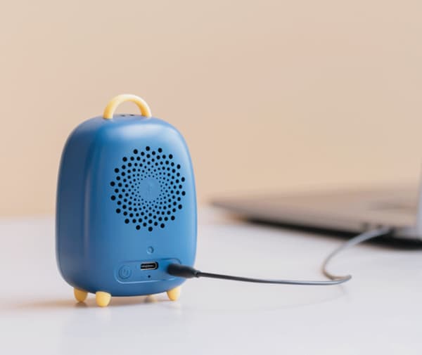 Bluetooth-högtalare, mini söt tecknad husdjur rymdkapselhögtalare (blå),