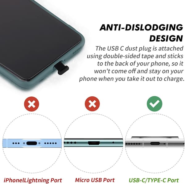 5-pakning (Bjørneform) Silikonstøvplugger for USB C-portstøv