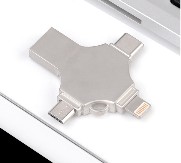 U-Disk Metall 4-i-1 Silver (16G-2.0)