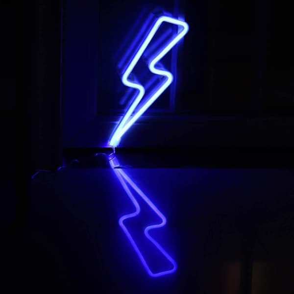 LED lynformet neonlys (blåt lys),