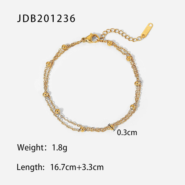 Armband Provmodell Daglig Outfit Metalliskt Element B1459