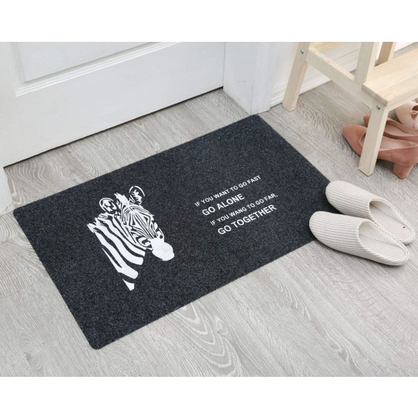 Doormat Doormat Doormat Doormat Dustproof Mat Anti-Slip Mat Door Mat Various Patterns 45x70cm (Grey Zebra Print 45*70),