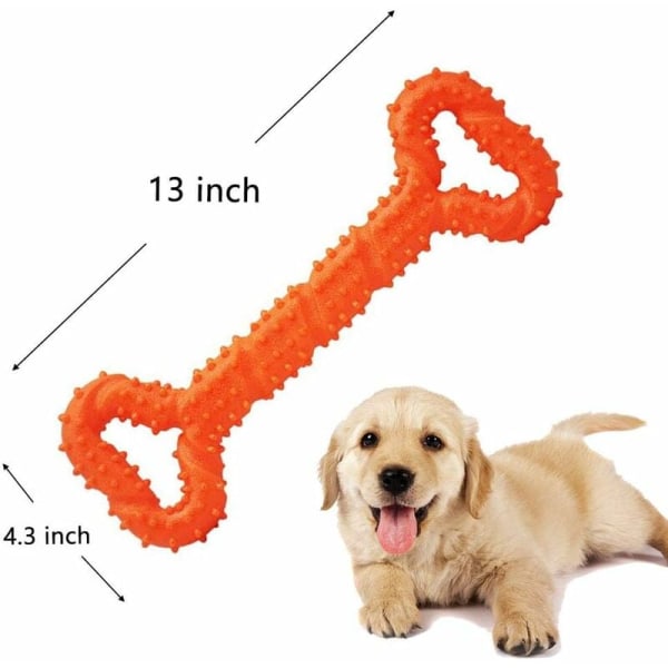 Pet Dog Toy Large Pull Ring Bone Dog Toy (Pull Bar-Orange),