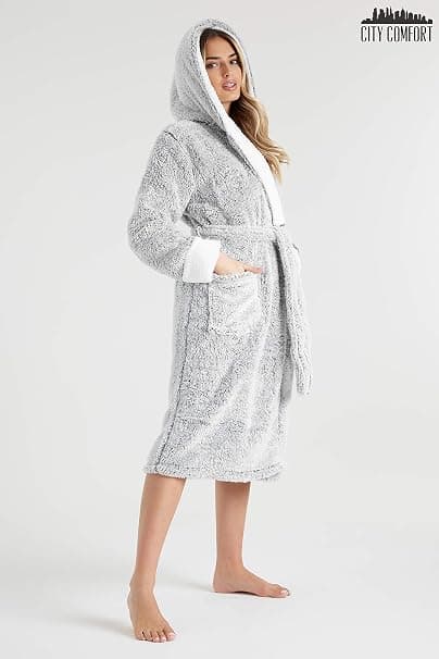 Fleece Morgenkåpe for Kvinner D(L)