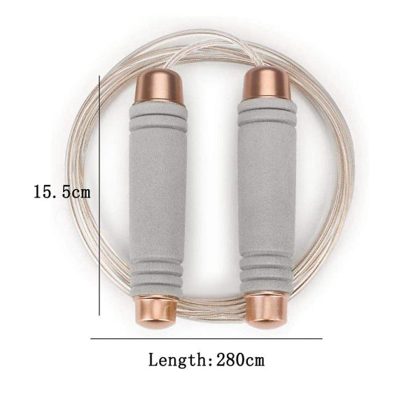 Vektet Hopptau, justerbart komfortabelt skumhåndtak Hopptau for trening og kondisjonstrening Ash Gold 350G