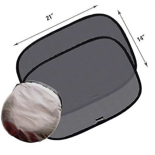 Bilsolskydd för fönster, 2-pack, Babysolskydd för sidofönster