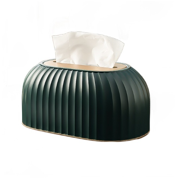 Pappershållare, papperslåda matbord soffbord förvaringslåda (lyxig ljusgrön platinaöverdrag)