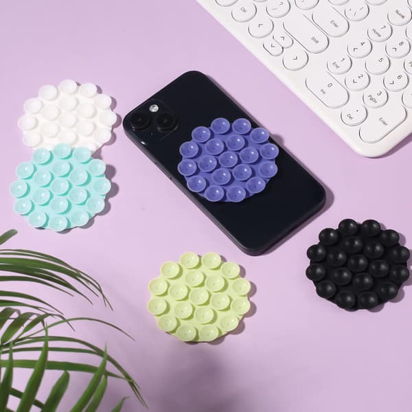 5-pack silikon sugpropp telefonhållare, multifunktionell telefon