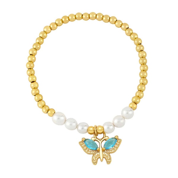 Armbånd Vintage Zircon Butterfly Fashion Jewelry Ac10760 Blue