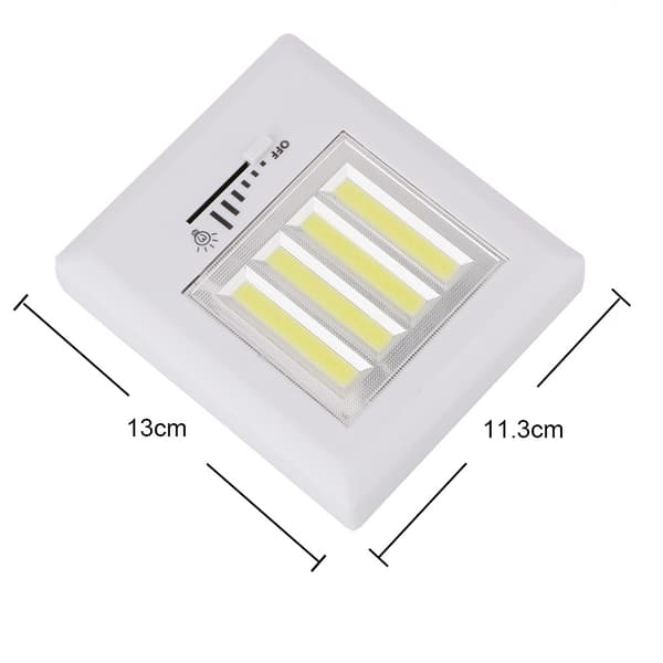 1 stk. 4 COB-kontaktlys batterimodeller natlys tryk