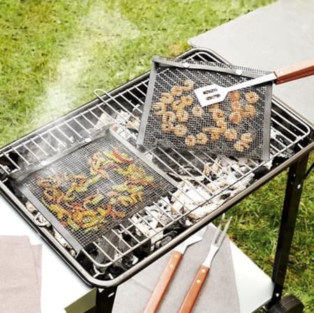 Grillposer - Genlukkelige netposer til grillning Black+Brown 2PCS